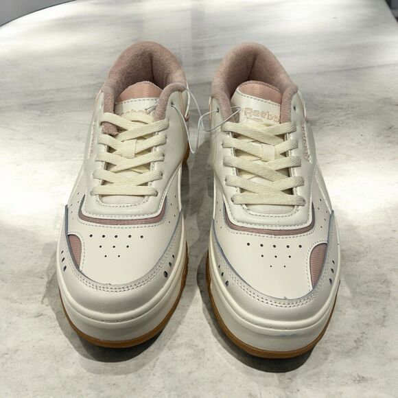 Rebook Women’s Club C Vintage Retro Style Sneaker White/ Pink Size 10 - Picture 1 of 6